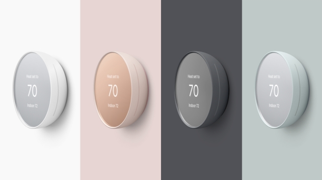 différents coloris du thermostat Nest trosième génération