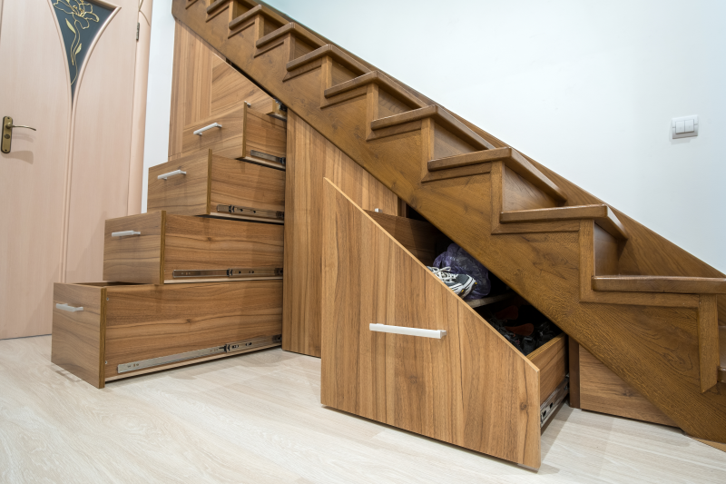 Comment aménager les dessous d'un escalier sans contremarches ?
